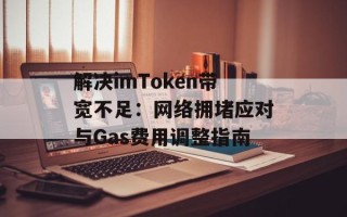解决imToken带宽不足：网络拥堵应对与Gas费用调整指南