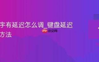 键盘打字有延迟怎么调_键盘延迟高解决方法