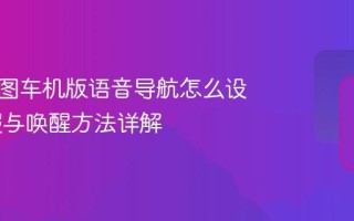 高德地图车机版语音导航怎么设置 播报与唤醒方法详解