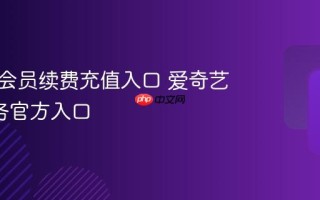 爱奇艺会员续费充值入口 爱奇艺VIP服务官方入口