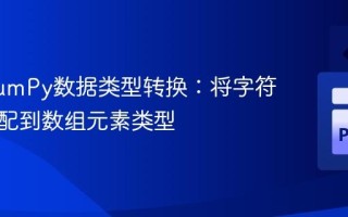 掌握NumPy数据类型转换：将字符串值适配到数组元素类型