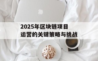 2025年区块链项目运营的关键策略与挑战