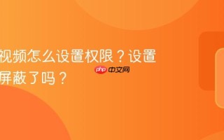 视频号视频怎么设置权限？设置权限是屏蔽了吗？