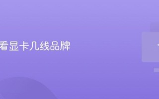 电脑查看显卡几线品牌