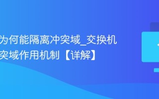交换机为何能隔离冲突域_交换机隔离冲突域作用机制【详解】