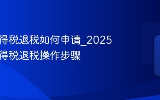 个人所得税退税如何申请_2025个人所得税退税操作步骤