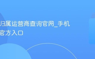 手机号归属运营商查询官网_手机号归属官方入口