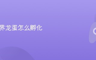 我的世界龙蛋怎么孵化