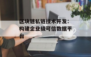 区块链私链技术开发：构建企业级可信数据平台