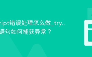 javascript错误处理怎么做_try...catch语句如何捕获异常？