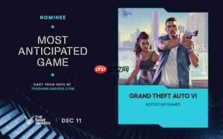 连续两年获TGA最受期待奖!《GTA6》会再跳票蝉联三年吗？