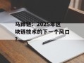马蹄链：2025年区块链技术的下一个风口？