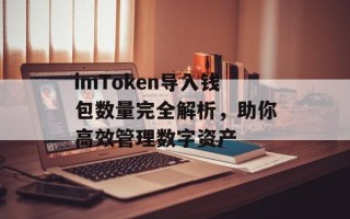imToken导入钱包数量完全解析，助你高效管理数字资产