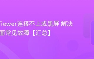 TeamViewer连接不上或黑屏 解决远程桌面常见故障【汇总】
