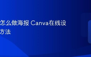 Canva怎么做海报 Canva在线设计海报方法
