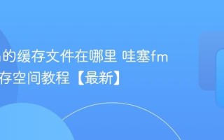 哇塞fm的缓存文件在哪里 哇塞fm清理缓存空间教程【最新】