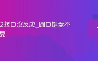 键盘ps2接口没反应_圆口键盘不识别修复