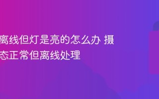 摄像头离线但灯是亮的怎么办 摄像头状态正常但离线处理