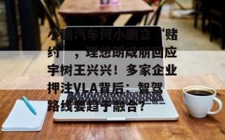 小鹏汽车何小鹏立“赌约”，理想朗咸朋回应宇树王兴兴！多家企业押注VLA背后：智驾路线要趋于融合？