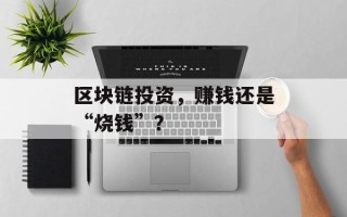 区块链投资，赚钱还是“烧钱”？
