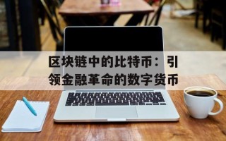 区块链中的比特币：引领金融革命的数字货币