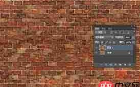 ps如何制作砖形文字填充背景