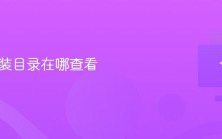 电脑安装目录在哪查看