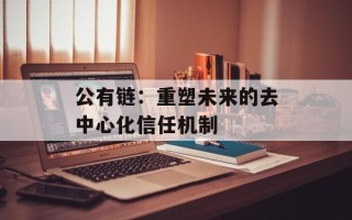 公有链：重塑未来的去中心化信任机制