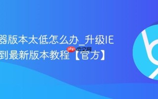 IE浏览器版本太低怎么办_升级IE浏览器到最新版本教程【官方】