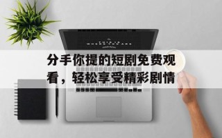 分手你提的短剧免费观看，轻松享受精彩剧情