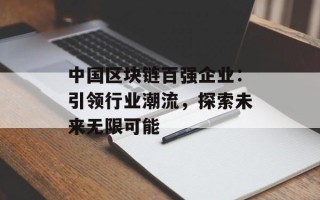中国区块链百强企业：引领行业潮流，探索未来无限可能