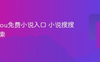 xssousou免费小说入口 小说搜搜在线搜索