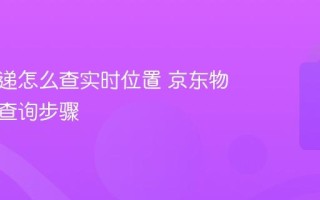 京东快递怎么查实时位置 京东物流订单查询步骤