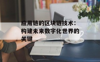 应用链的区块链技术：构建未来数字化世界的关键