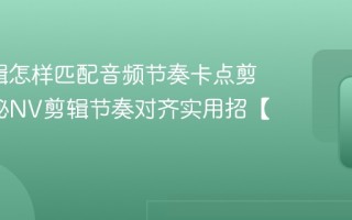 NV剪辑怎样匹配音频节奏卡点剪辑_揭秘NV剪辑节奏对齐实用招【秘籍】