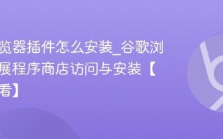 谷歌浏览器插件怎么安装_谷歌浏览器扩展程序商店访问与安装【新手必看】