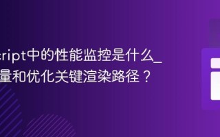 JavaScript中的性能监控是什么_如何测量和优化关键渲染路径？