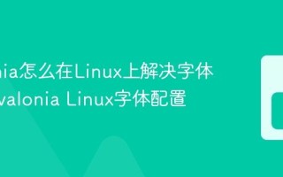 Avalonia怎么在Linux上解决字体问题 Avalonia Linux字体配置