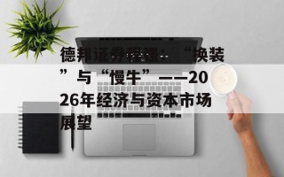 德邦证券程强：“换装”与“慢牛”——2026年经济与资本市场展望