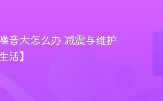 洗衣机噪音大怎么办 减震与维护技巧【生活】