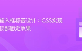 交互式输入框标签设计：CSS实现填充后顶部固定效果