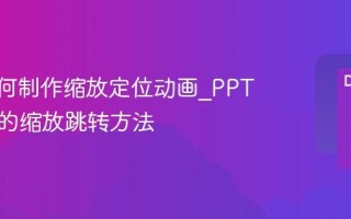 PPT如何制作缩放定位动画_PPT非线性的缩放跳转方法