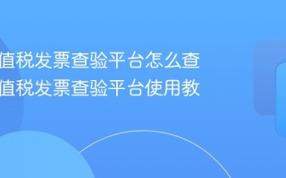 全国增值税发票查验平台怎么查 全国增值税发票查验平台使用教程