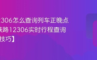 铁路12306怎么查询列车正晚点信息_铁路12306实时行程查询功能【技巧】