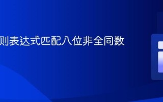 使用正则表达式匹配八位非全同数字序列