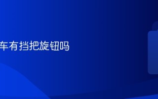 自动挡车有挡把旋钮吗