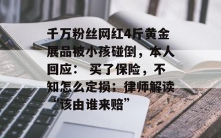 千万粉丝网红4斤黄金展品被小孩碰倒，本人回应： 买了保险，不知怎么定损；律师解读“该由谁来赔”