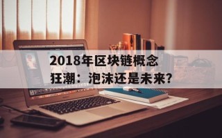 2018年区块链概念狂潮：泡沫还是未来？