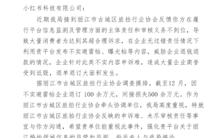 丽江古城喊话小红书：大量消费者发布不实避雷贴 致企业损失超500万元