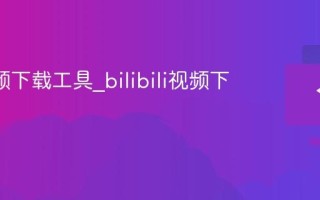 b站视频下载工具_bilibili视频下载网站